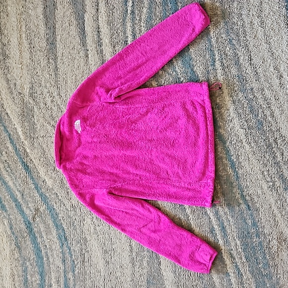 The North Face Woman's Magenta Fleece Full Zip Shaggy Teddy Jacket. Sz: S - Picture 3 of 10